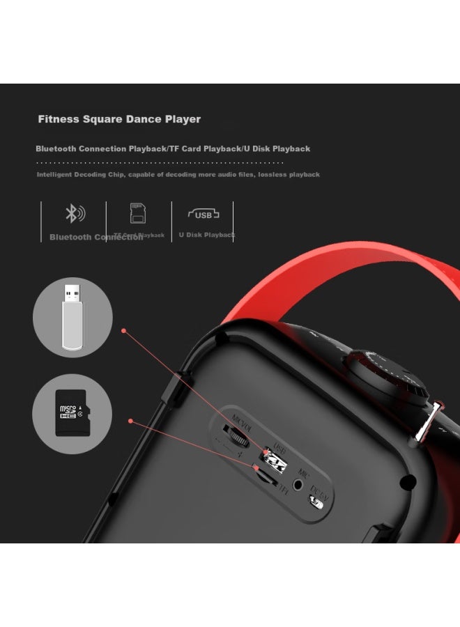 SHIDU H6 High-volume Wireless Bluetooth Speaker, Outdoor Square Dance Sound System, Portable Handheld Home Karaoke Subwoofer, Street Vending Shop Payment Loudspeaker - Image 2
