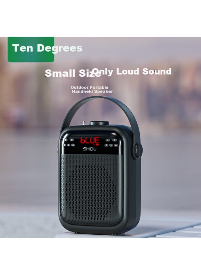 SHIDU H6 High-volume Wireless Bluetooth Speaker, Outdoor Square Dance Sound System, Portable Handheld Home Karaoke Subwoofer, Street Vending Shop Payment Loudspeaker - Image 1
