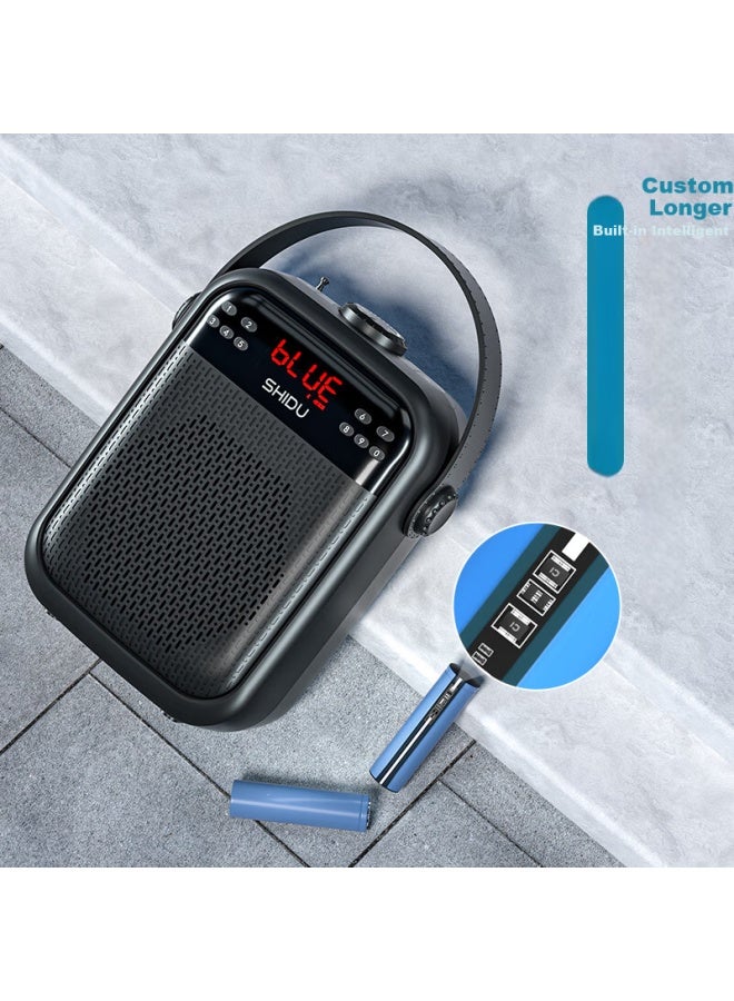 SHIDU H6 High-volume Wireless Bluetooth Speaker, Outdoor Square Dance Sound System, Portable Handheld Home Karaoke Subwoofer, Street Vending Shop Payment Loudspeaker - Image 4