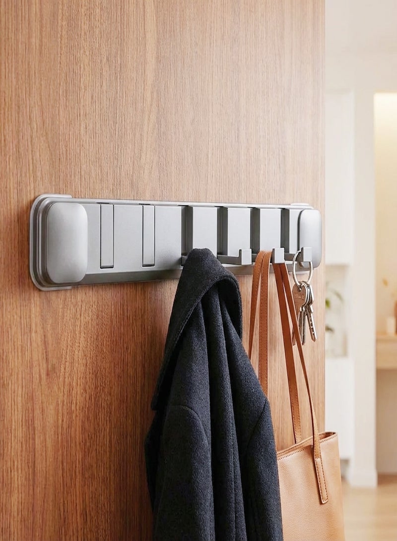 Nawāzīl Multifunctional Door Hook Organizer/ Wall Hook Hanger Suitable for Room, Kitchen, Bathroom，Gun grey - Image 1