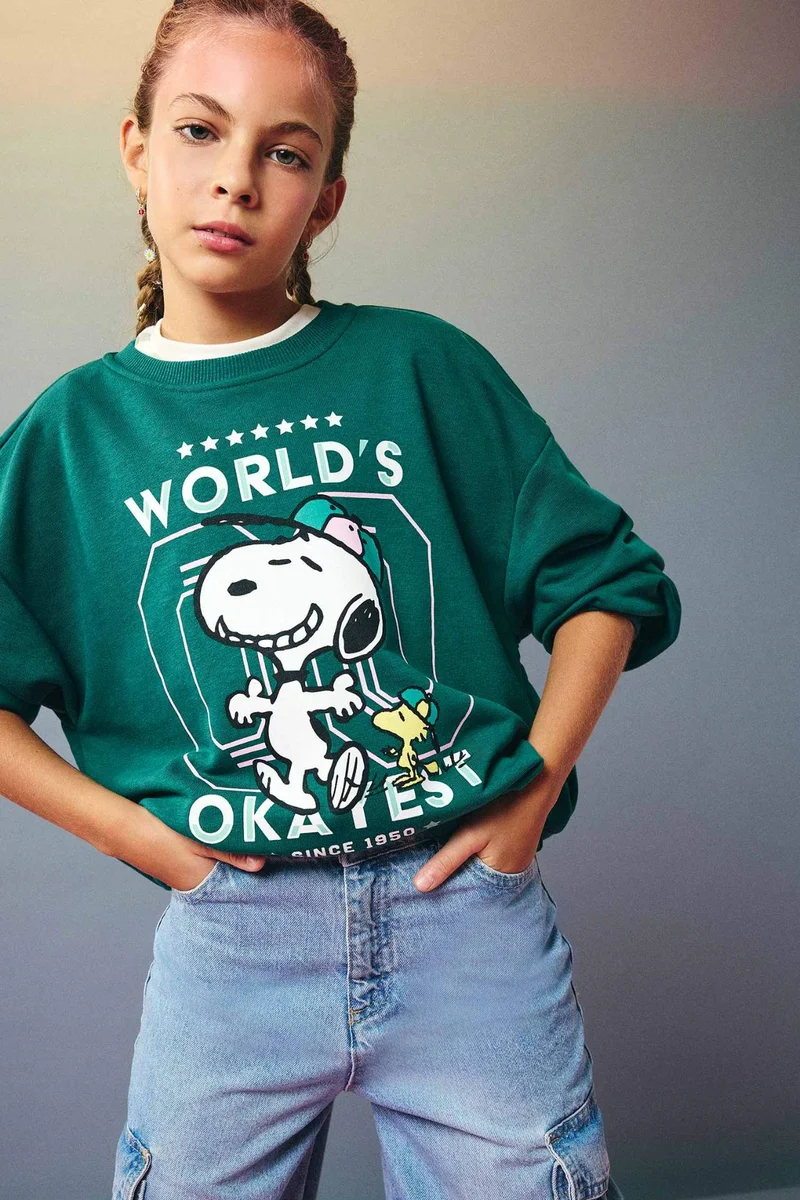 ديفاكتو Girl Snoopy Oversize Sweatshirt