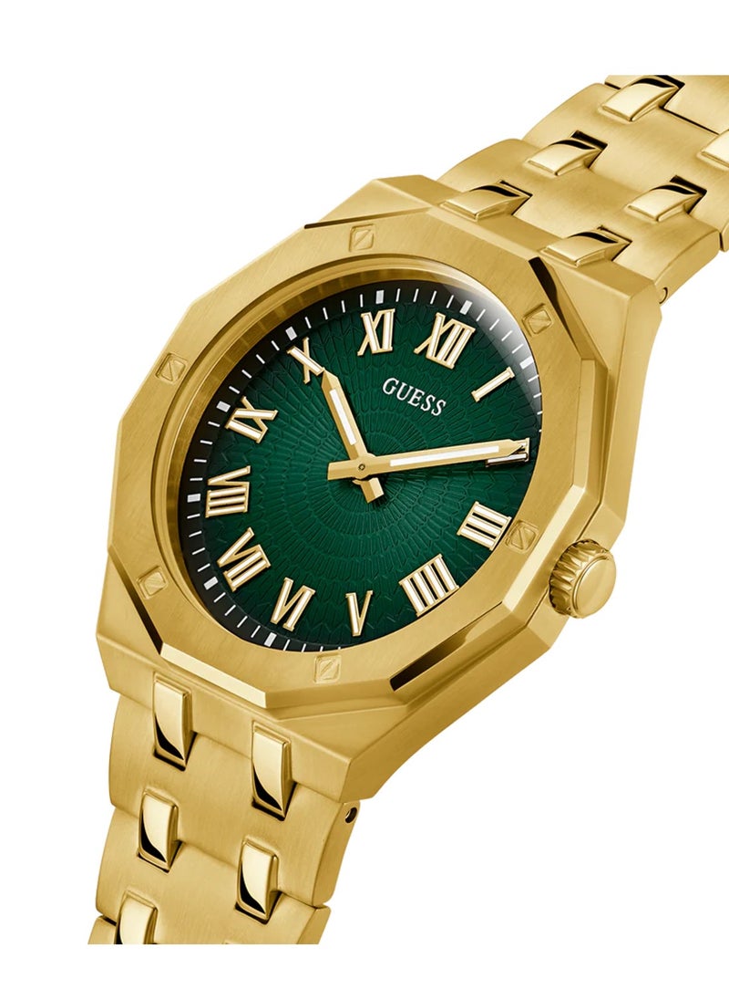 GUESS - Asset Men’s Green Round Dial Analog Watch GW0575G2 - 42mm - Image 1
