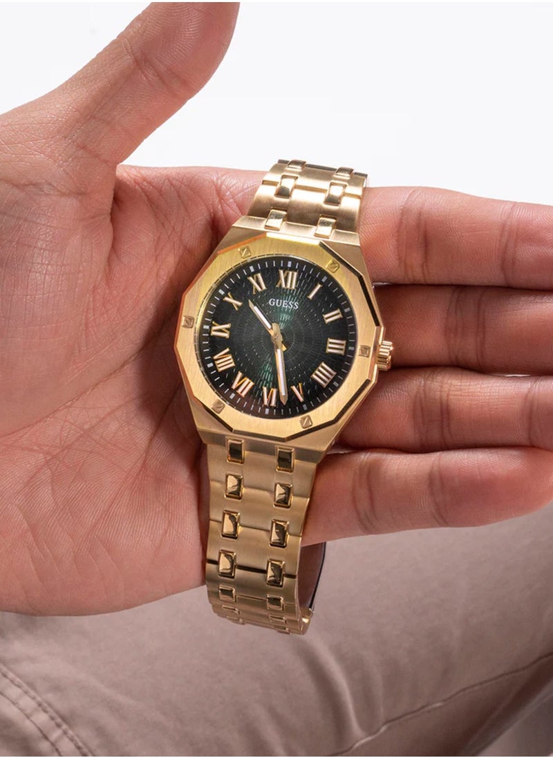 GUESS - Asset Men’s Green Round Dial Analog Watch GW0575G2 - 42mm - Image 1