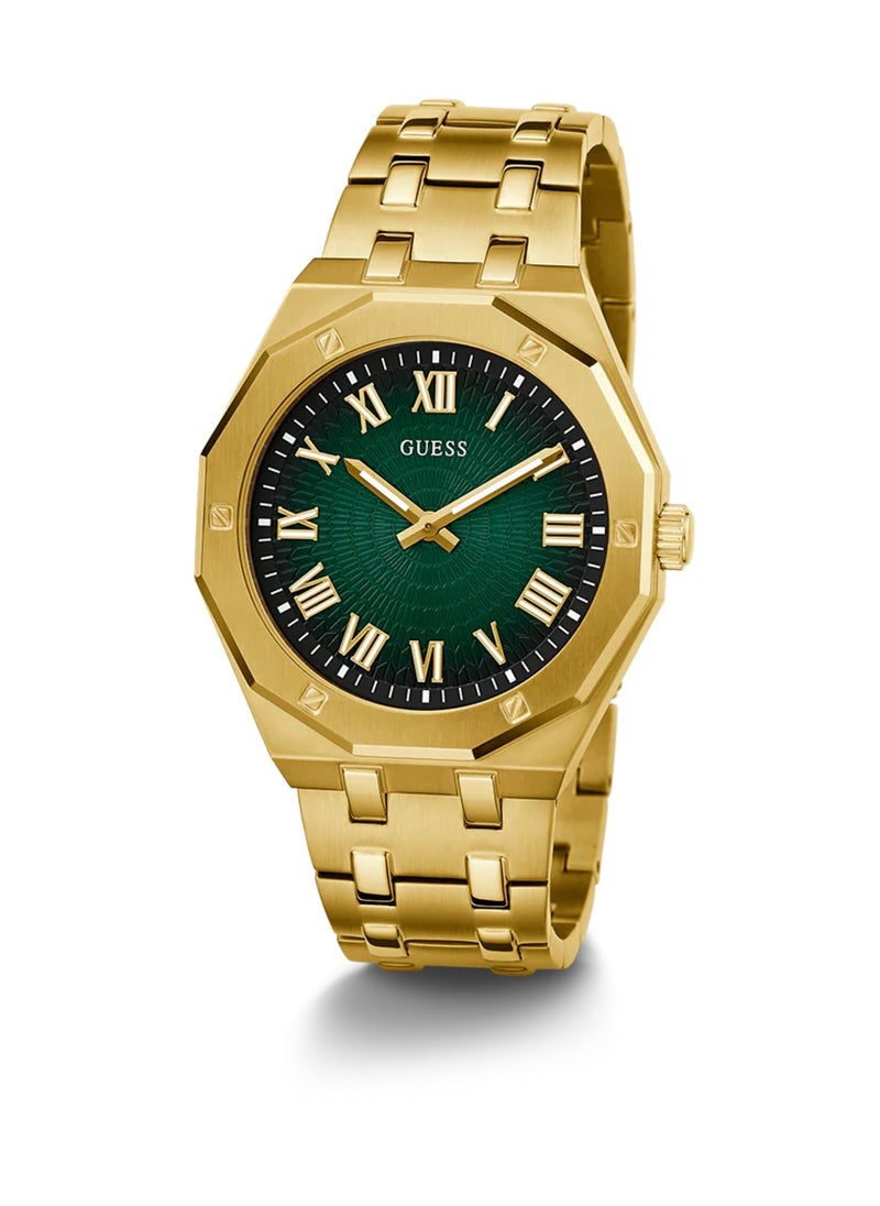 GUESS - Asset Men’s Green Round Dial Analog Watch GW0575G2 - 42mm - Image 1