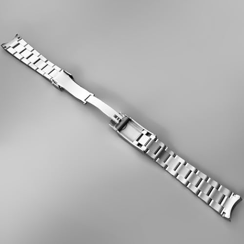 HiCycle2 Watch Band Strap Replacement For Rolex GMT Datejust Submariner Watch band Male Antirust Solid Stainless Curved Interface Steel Strap (20mm Brush) - Image 5