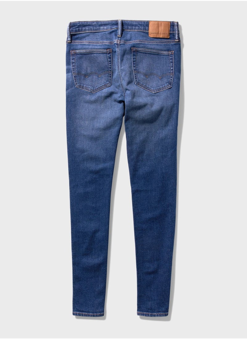 American Eagle - Mid Wash Skinny Fit Jeans - Image 1