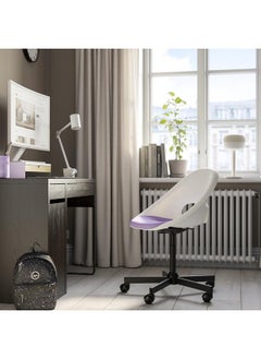 erorex Swivel chair + pad, white black/lilac  - Image 3