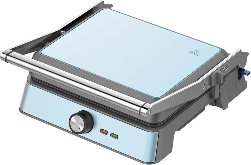 ويستنجهاوس شواية ويستنجهاوس الأمريكية من سلسلة الطراز الرترو (Westinghouse USA Retro Series Contact Grill) – مقاسات 290 × 240 مم – لون أزرق | قوة 2200 واط، إمكانية فتح الشواية بزاوية 180 درجة، تحكم في درجة الحرارة والارتفاع، ألواح غير لاصق�� (نسخة KSA) – ضمان لمدة سنتين - Image 1