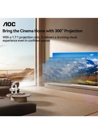 Smart Projector Native 1080P 4K Support, 15000 Lumens, Android 12, WiFi 6 BT 5.2, Auto Focus & Keystone Portable Outdoor Projector, 360° Rotatable Projector with Built-in Apps & Dual Speakers XL3-600 VS6Pro - view 5
