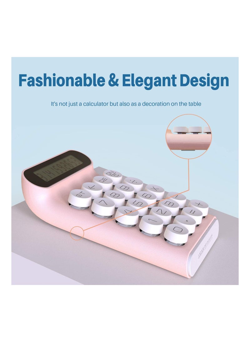 الأزرق جي دبليو KASTWAVE Calculator Portable 20 Keys Multifunctional, Handheld for Daily and Basic Office,10 Digit Large LCD Display (Pink) - Image 4
