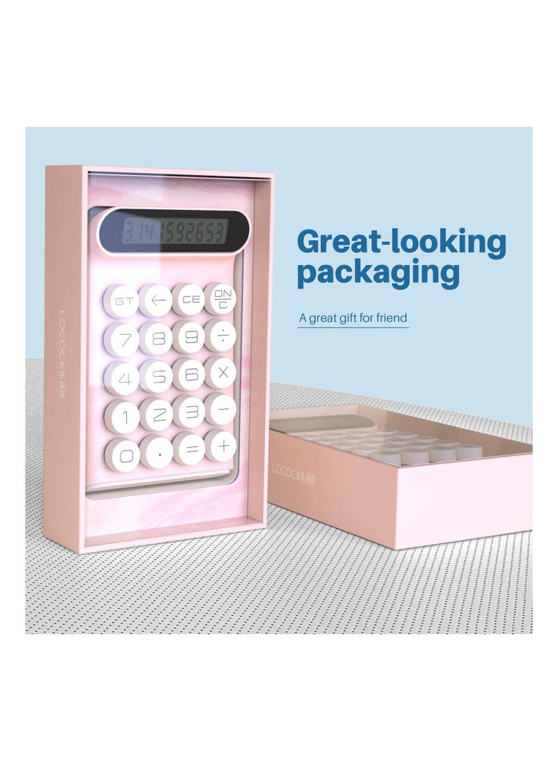 الأزرق جي دبليو KASTWAVE Calculator Portable 20 Keys Multifunctional, Handheld for Daily and Basic Office,10 Digit Large LCD Display (Pink) - Image 5
