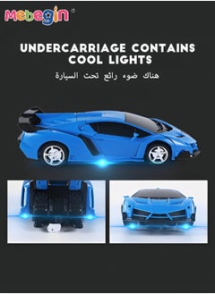 ميبيجين سيارة 2 في 1 بجهاز تحكم عن بعد مع أضواء ودوران 360 درجة، سيارات RC بمظهر رائع وتشوه بنقرة واحدة، لعبة سيارة قابلة للتحويل بمقياس 1:18، مصنوعة من مواد ABS الآمنة المتينة، هدية مثالية للأطفال من سن 6 سنوات فما فوق  - Image 5