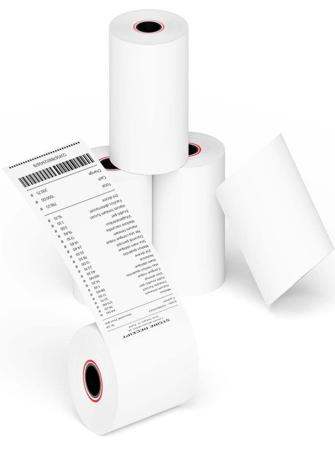 MBLABEL 2 1/4''x 85' Thermal Receipt Paper Rolls, POS Cash Register Paper Roll (5 Rolls) - Image 1