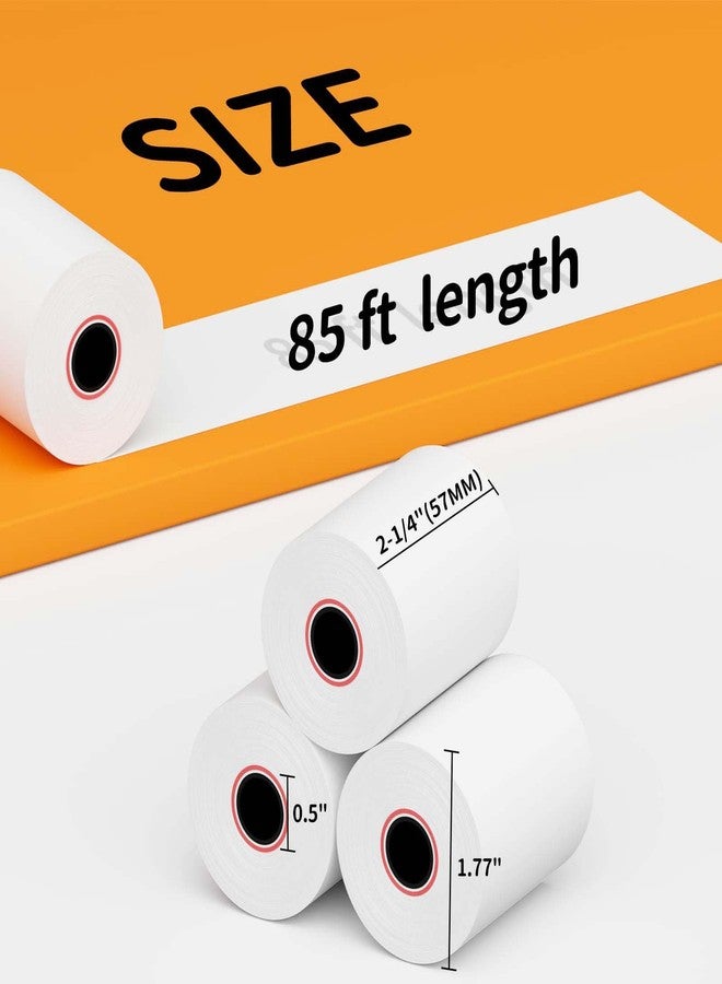 MBLABEL 2 1/4''x 85' Thermal Receipt Paper Rolls, POS Cash Register Paper Roll (5 Rolls) - Image 2