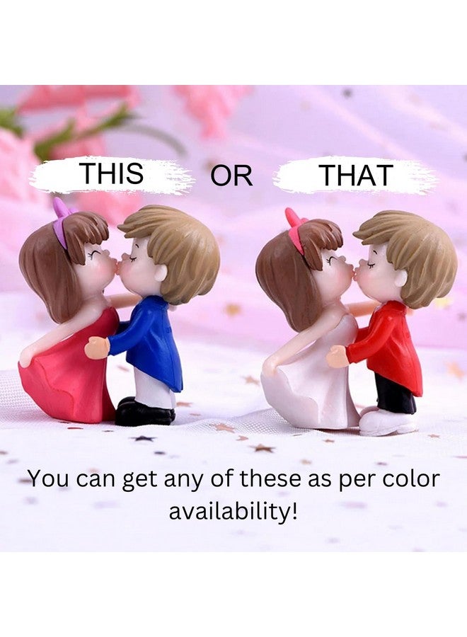 ascension Cute Kissing Couple Miniature Figurine Showpiece Gift for Husband Wife Romantic Valentine Day Gift for Girlfriend, Boyfriend Small Baby Couple Showpiece Valentines Gifts - Image 3