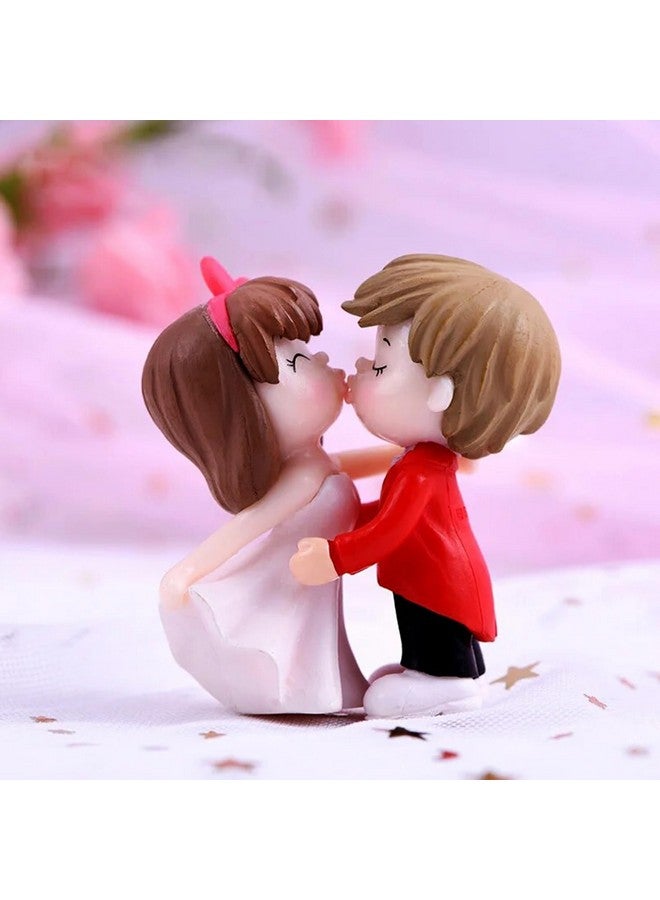 ascension Cute Kissing Couple Miniature Figurine Showpiece Gift for Husband Wife Romantic Valentine Day Gift for Girlfriend, Boyfriend Small Baby Couple Showpiece Valentines Gifts - Image 1
