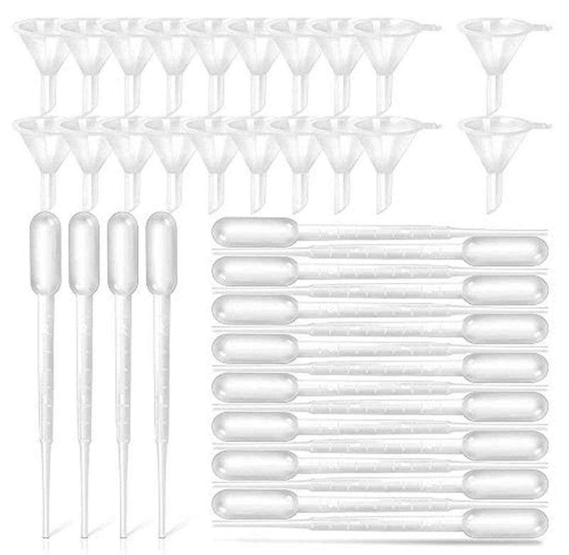DIY Crafts Diy Crafts Transparent Plastic Eye Dropper Graduated Transfer Pipettes 20 Small Perfume Funnel Design No 2 Dropper and Funnel Multicolor 