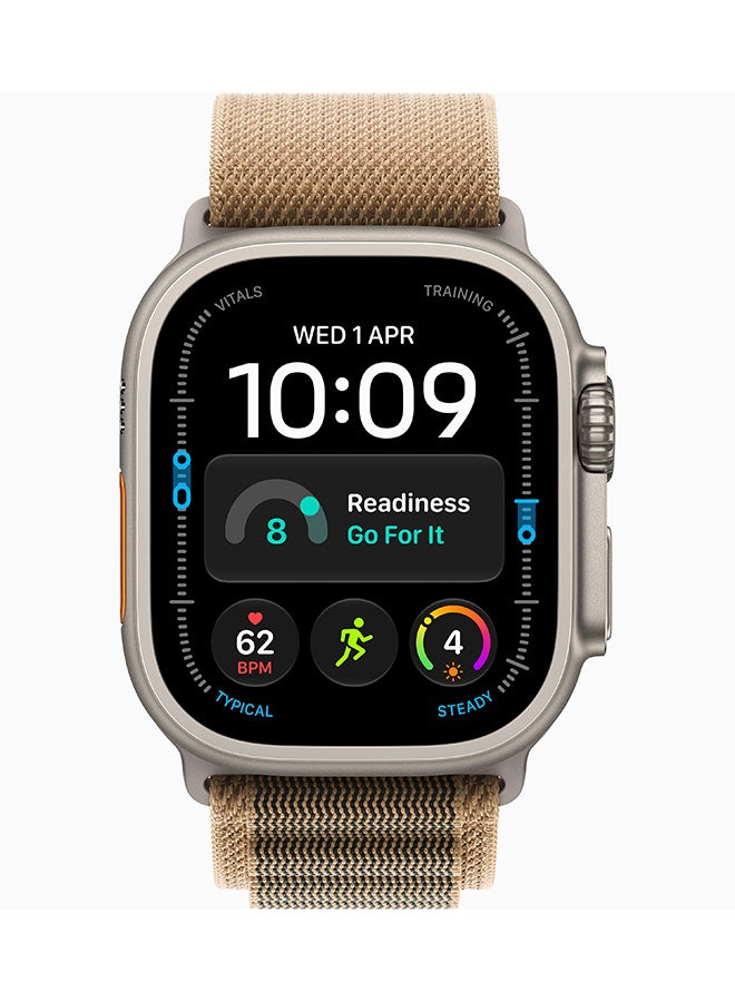 Apple Watch Ultra 4 GPS + Cellular (Middle East Version) Natural Titanium Case With Desert Alpine Loop Large - Image 2