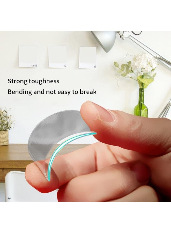 عبوة من 60 شريط لاصق متعدد الوظائف قابل لاعادة الاستخدام، قابل للغسل، لا يترك علامات، شريط شفاف وقابل للازالة للسجاد، اطار الصور، المطبخ - Image 4