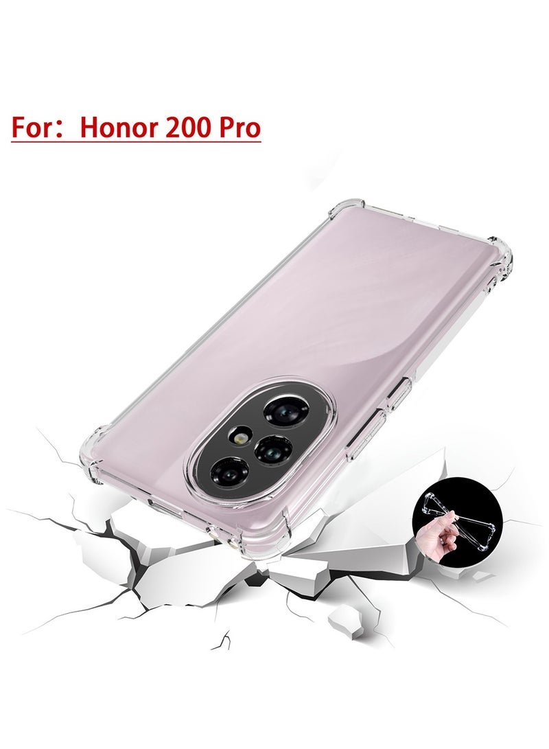 Honor 200 Pro 5G Case,[Scratch Resistant] Crystal Clear Back Cover [Shock-Absorbing Corners] Shockproof Drop Proof Protective Phone Case Cover for Honor 200 Pro - Image 1