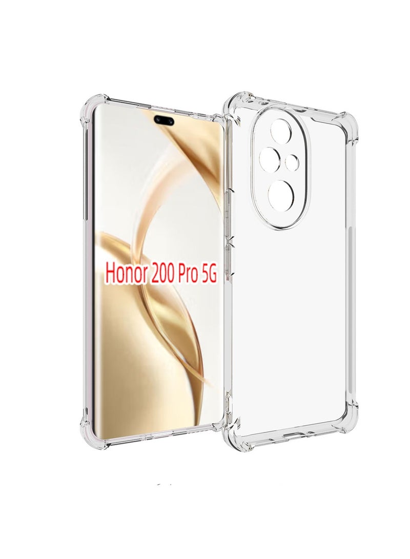 Honor 200 Pro 5G Case,[Scratch Resistant] Crystal Clear Back Cover [Shock-Absorbing Corners] Shockproof Drop Proof Protective Phone Case Cover for Honor 200 Pro - Image 5