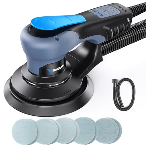 RAYBAO Power Random Orbit Sanders, Electric Sander 5.0mm 6Inch 350W Low Vibration Orbital Sander, 6 Variable Speed (MAX 10000RPM), Handheld Palm Sanders for Woodworking, 10 Sanding Discs, Cord 5M - Image 1