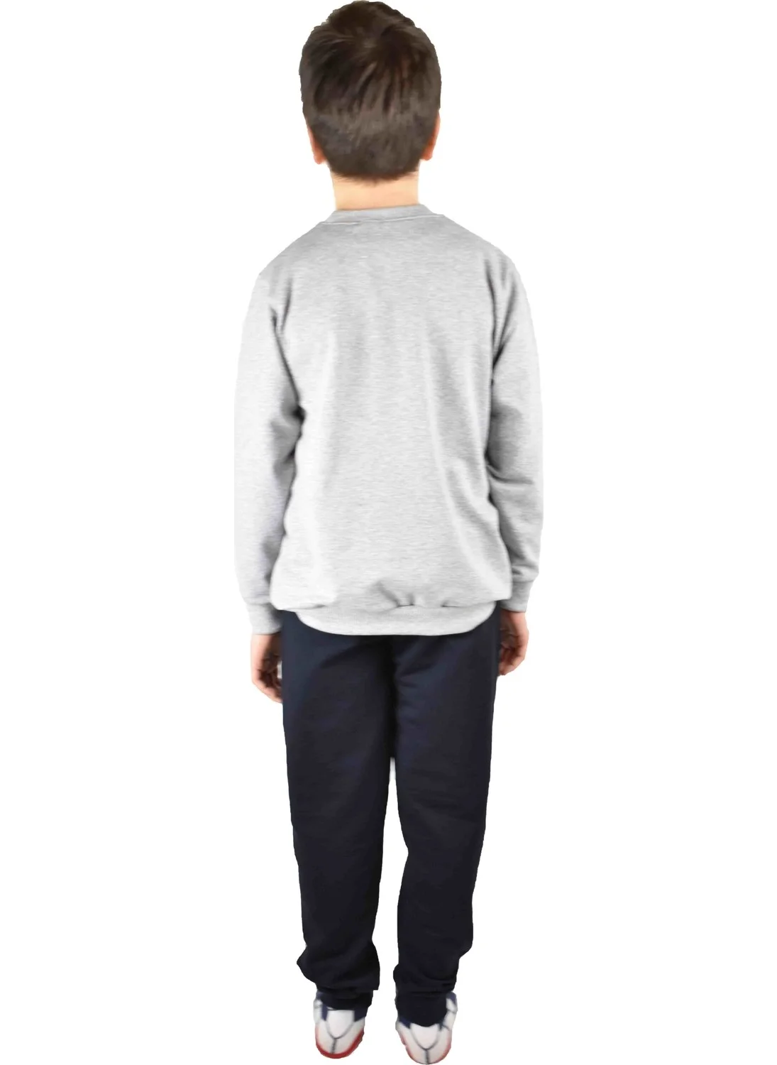Bluence Men's Waiter Printed Gray Cotton Tracksuit Set