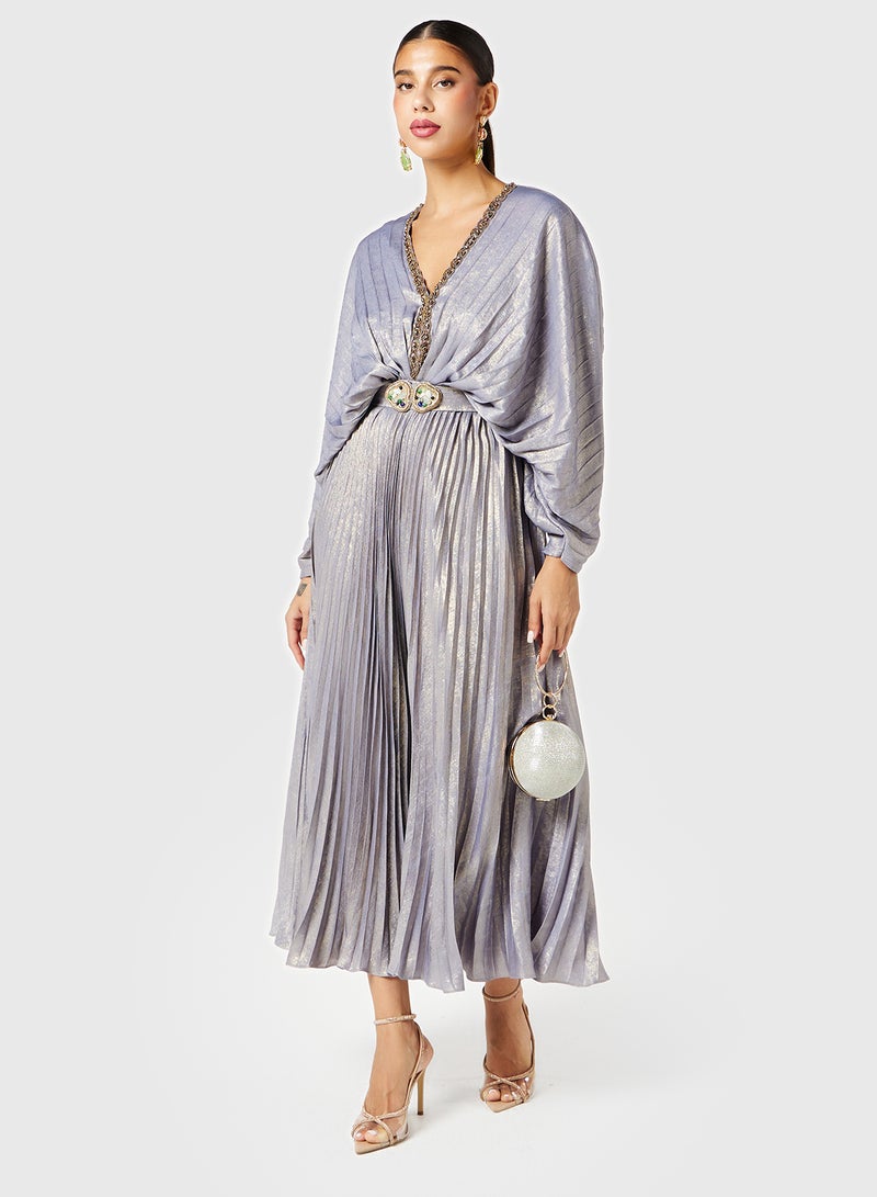 ثريدز باي اجوني فستان كيمونو مزين بالياقة - Image 1