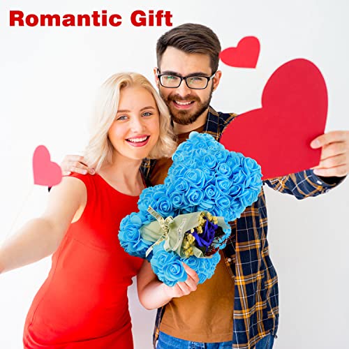 K KYMAKE Mothers Day Mom Gifts for Mom,Flowers Gifts for Women Girlfriend Wife Grandma Friends Sister Her,Artificial Flowers Teddy Bear with Bouquet,Greeting Card,Mother's Day Birthday Christmas - Image 4