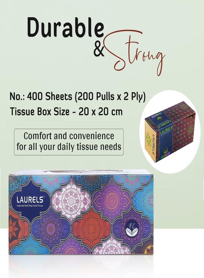 LAURELS® Swiszwipe Sponge Multipurpose Foam Wipes 1 Count (Pack of 3) with 3 Ply Facial Tissue Paper/Car Tissue Box 200 Pulls Per Box 1 Count (Pack of 3) - Image 4