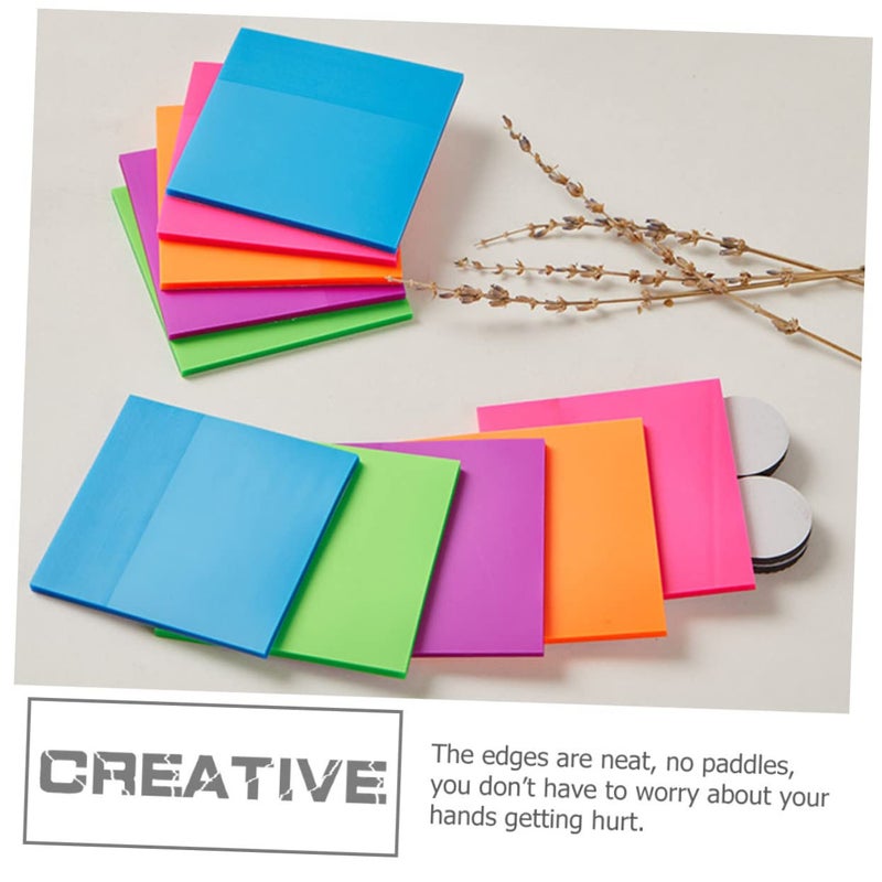 Transparent Self Stick Notepads 5Pcs Mixed Colors Reusable Reminder Notes for Home Office School - Image 5