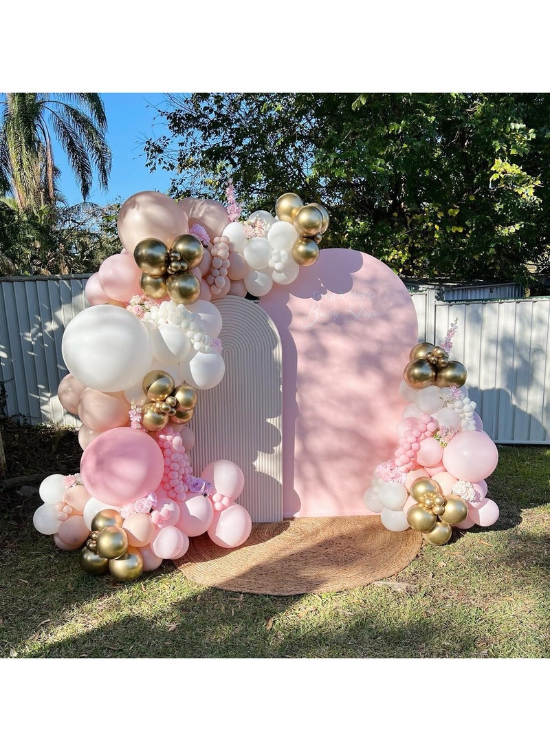 Pink and White Balloon Arch Kit, 121PCS Pink and Gold Balloon Garland Pastal Pink White Gold Confetti Balloons for Girls Birthday Baby Shower Wedding Bridal Shower Party Decorations - Image 4