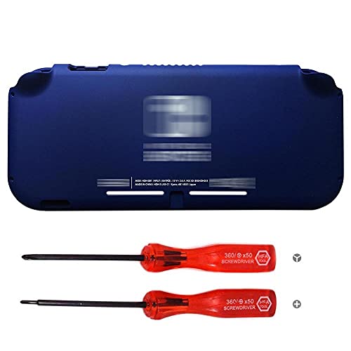 Rinbers Front Back Faceplate Rear Back Cover Housing Replacement for Nintendo Switch NS Lite Console HDH-001 Top Bottom Shell Case Plastic Cover - Dark Blue - Image 1