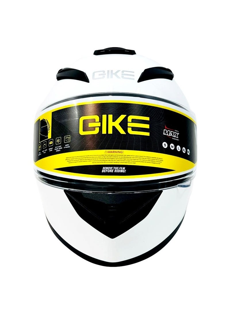 GIKE Motorcycle-White Full Face Helmet Helmet Safety Racing Helmet Endure Sport High-strength ABS Shell ECE Approved - Image 1