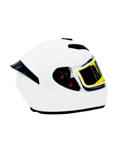 GIKE Full Face Helmet Motorcycle Helmet Safety Racing Helmet Endure Sport High-strength ABS Shell ECE Approved - White  - Image 2