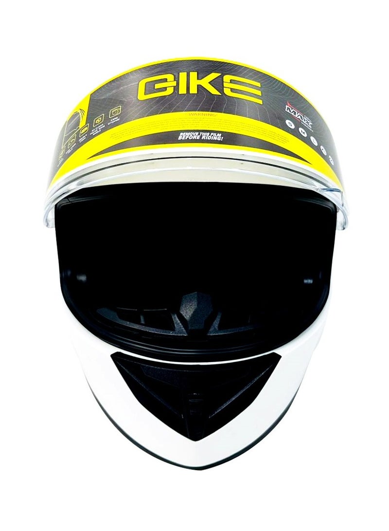 GIKE Motorcycle-White Full Face Helmet Helmet Safety Racing Helmet Endure Sport High-strength ABS Shell ECE Approved - Image 4