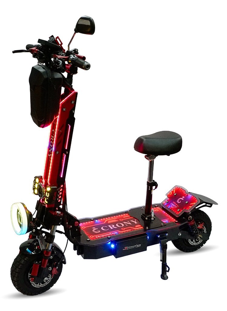 Crony MK-11 Off Road Dual Motor Electric Scooter MK-11 Dual Motor Electric Scooter Fast High Speed, 80KM Range | 11” Off-Road Tires, Hydraulic Suspension, RGB Lighting, Bluetooth Speaker & LCD Display Aluminum alloy frame  - Image 3