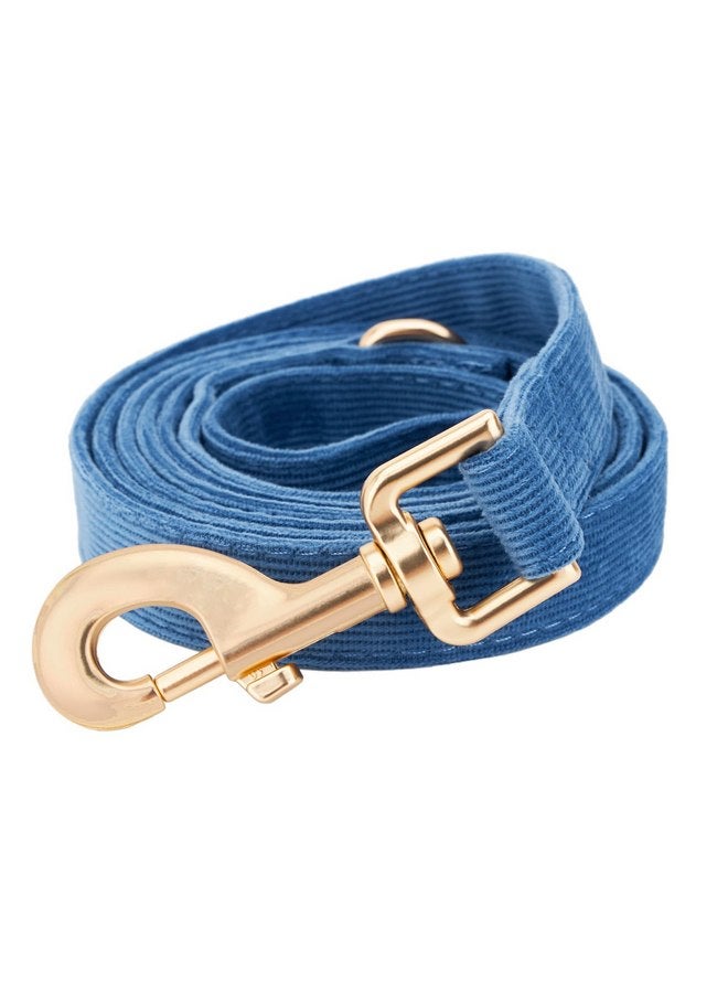 YUDOTE Corduroy Dog Leash 5 Ft Length for Small Medium Large Dogs (Dark Blue,Small) - Image 1