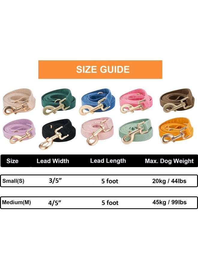 YUDOTE Corduroy Dog Leash 5 Ft Length for Small Medium Large Dogs (Dark Blue,Small) - Image 5