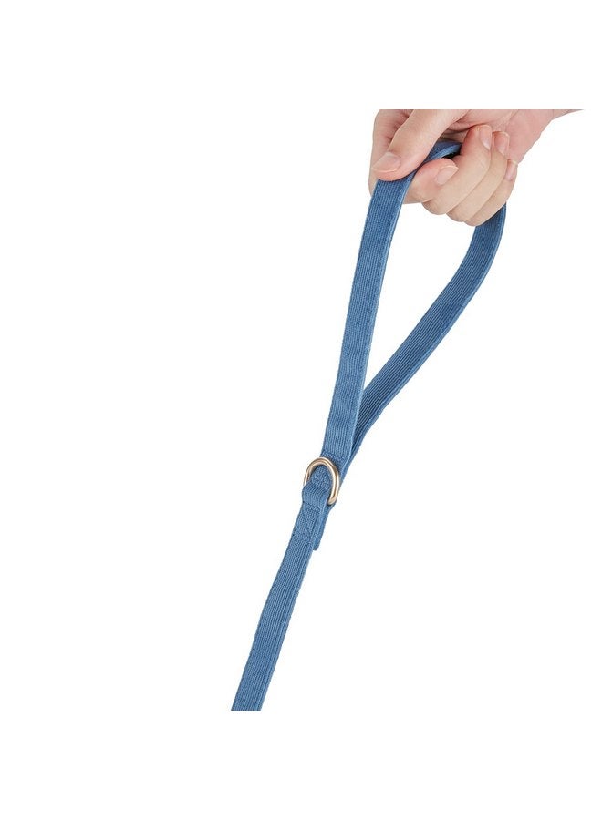 YUDOTE Corduroy Dog Leash 5 Ft Length for Small Medium Large Dogs (Dark Blue,Small) - Image 4