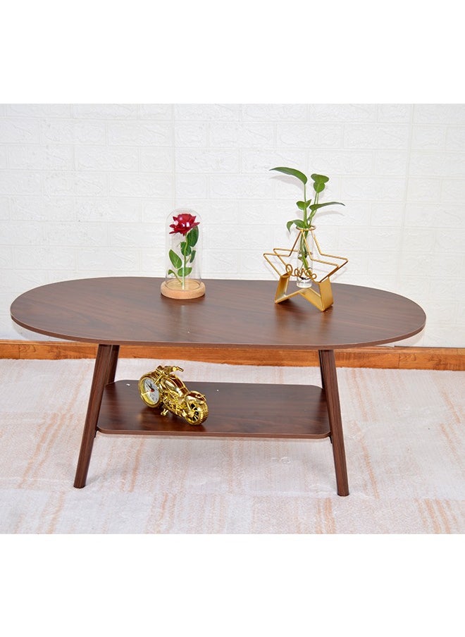 NKX - Modern 2 Layer Coffee Table with Storage table 100 CM - Image 1