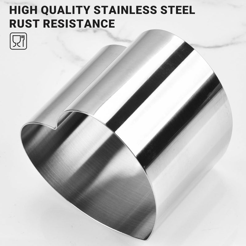 Hilsita Heart Cake Ring Molds, Seamless Stainless Steel Cake Cutter For Baking, 3 inch Cooking Rings with Pusher & Lifter, Dessert Mousse Molds Baking Tools, Includes 1 Pusher, 1 Lifter and 6 Rings - Image 3