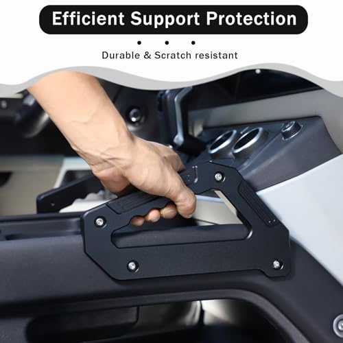 HIRUFAIT Grab Handles Compatible with Land Rover Defender 90 110 130 2020-2024, Aluminum Alloy Grab Handle Armrest for Center Console Both Side, Car Interior Safety Accessories 1 Pair - Image 3