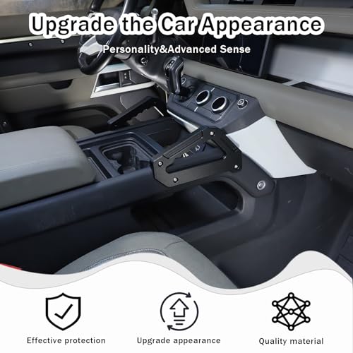HIRUFAIT Grab Handles Compatible with Land Rover Defender 90 110 130 2020-2024, Aluminum Alloy Grab Handle Armrest for Center Console Both Side, Car Interior Safety Accessories 1 Pair - Image 2