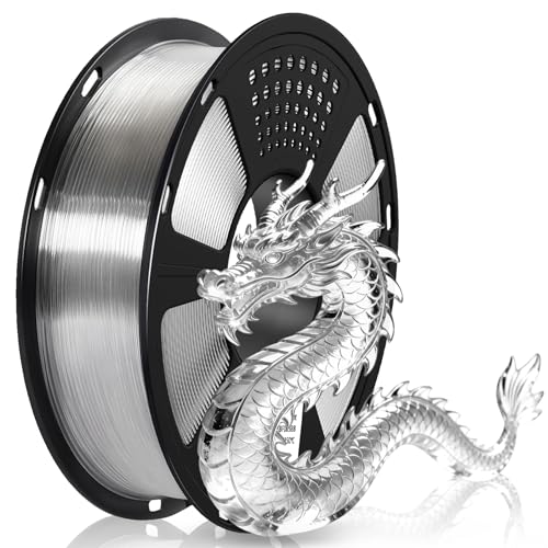 Geeetech PETG Filament 1.75mm Transparent, 1 KG (2.2lbs) Neatly Wound Spool Clear 3D Printer Filament, High-Toughness, ±0.02mm Accuracy, Non-Clogging & Non-Stringing, Fits Most FDM Printers - Image 1