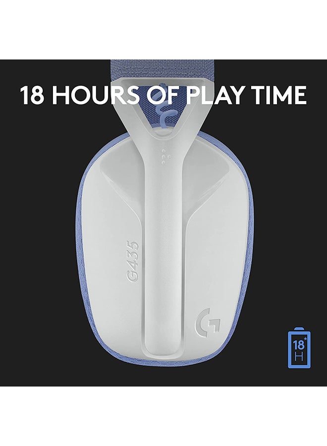 Logitech G435 LIGHTSPEED and Bluetooth Wireless Gaming Headset - Lightweight Over-Ear Headphones, Built-In Mics, 18h Battery, Compatible With Dolby Atmos, PC, PS4, PS5, Mobile - Image 2