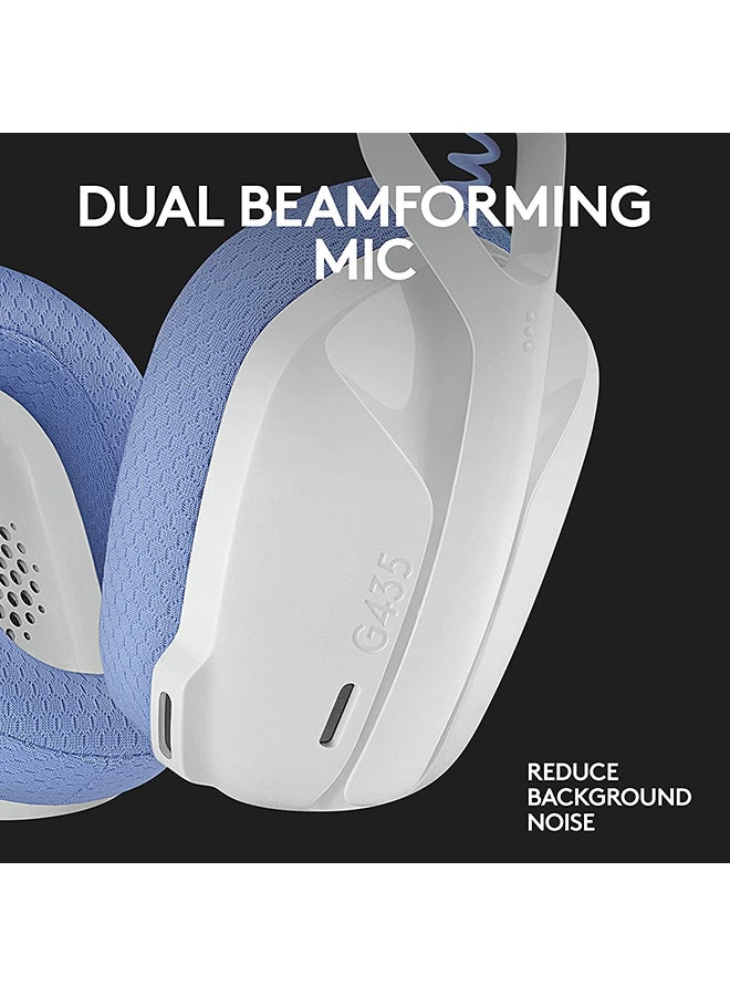 Logitech G435 LIGHTSPEED and Bluetooth Wireless Gaming Headset - Lightweight Over-Ear Headphones, Built-In Mics, 18h Battery, Compatible With Dolby Atmos, PC, PS4, PS5, Mobile - Image 5