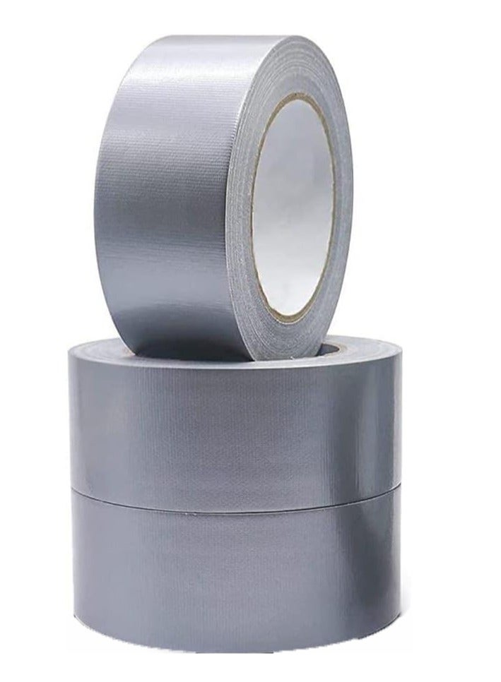 3 pack of Silver Duct Tape 12 Yards x 2 Inches, Heavy-Duty Waterproof Tape for Patching, Sealing, Securing Cables, and Labels, Easy to Remove and Leaves No Residue - Image 1