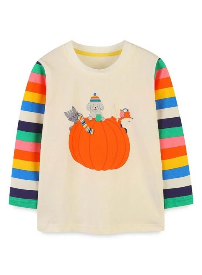 YUNIQEE Multi Printed Long Sleeve Crew Neck T-Shirt