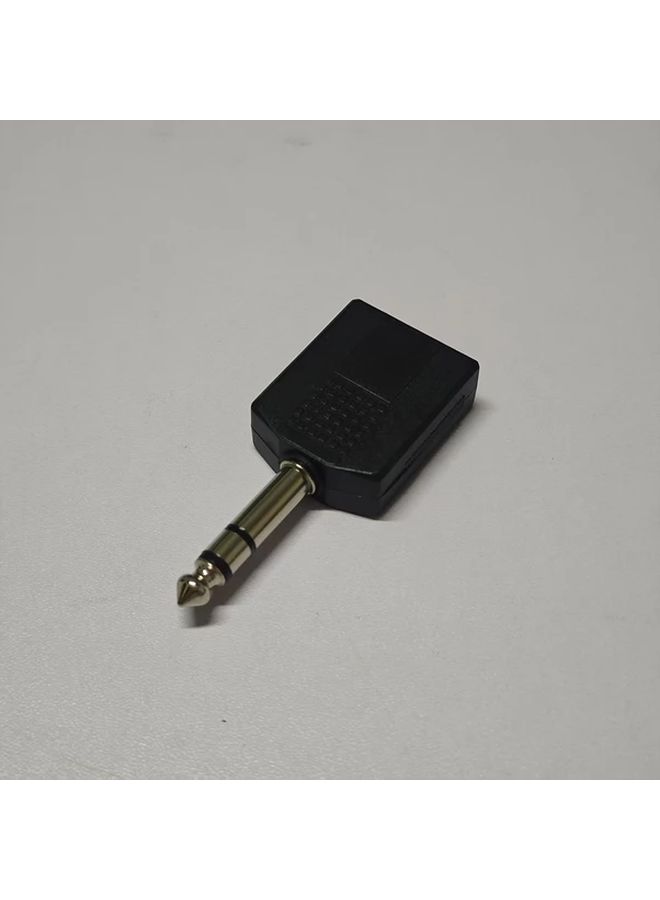 6.5mm One For Two Stereo Headphone Jack Adapter Dual Channel Polished PP Material - Image 5